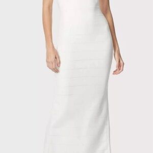 HERVE LEGER HALTER BANDAGE GOWN